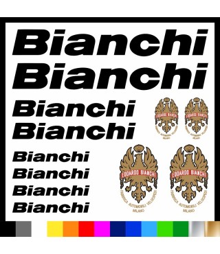 Kit Bianchi Logo adesivi prespaziati bici |