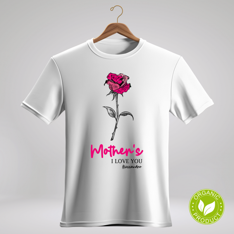 T-Shirt Personalizzata Mother's I Love You Rose