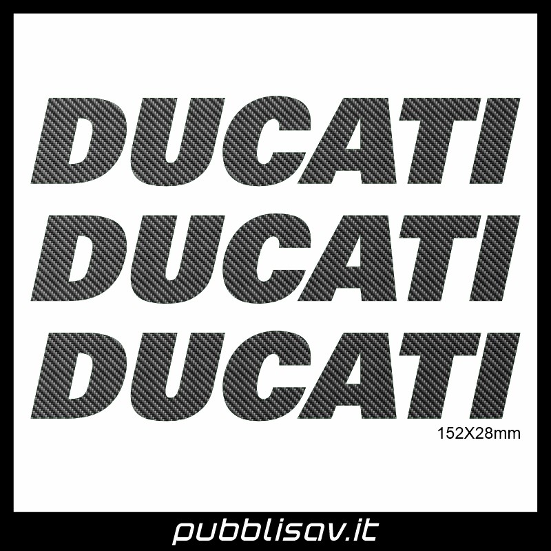 Kit Ducati carbonio adesivi prespaziati