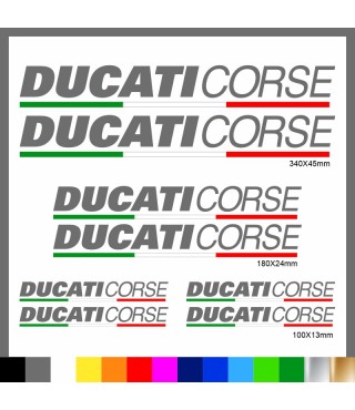 Kit Ducati Corse adesivi prespaziati + tricolore carena codone