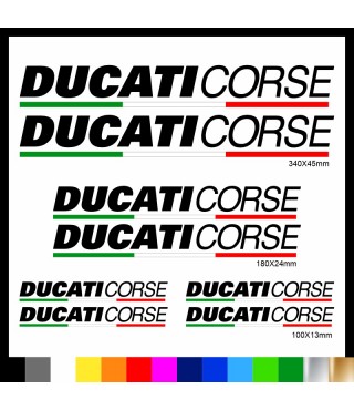 Kit Ducati Corse adesivi prespaziati + tricolore carena codone