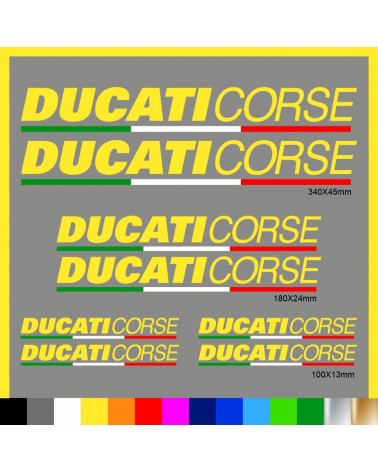 Kit Ducati Corse adesivi prespaziati + tricolore carena codone