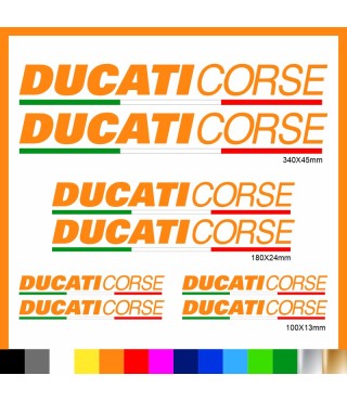 Kit Ducati Corse adesivi prespaziati + tricolore carena codone