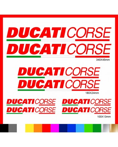 Kit Ducati Corse adesivi prespaziati + tricolore carena codone