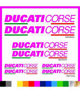 Kit Ducati Corse adesivi prespaziati + tricolore carena codone