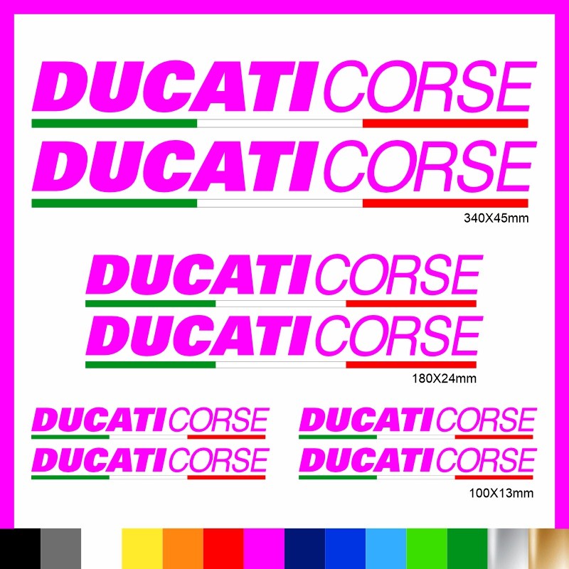 Kit Ducati Corse adesivi prespaziati + tricolore carena codone