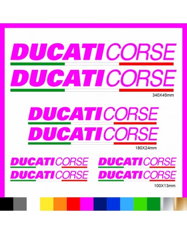 Kit Ducati Corse adesivi prespaziati + tricolore carena codone