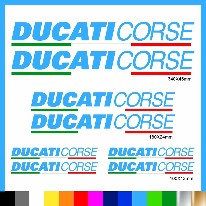 Kit Ducati Corse adesivi prespaziati + tricolore carena codone