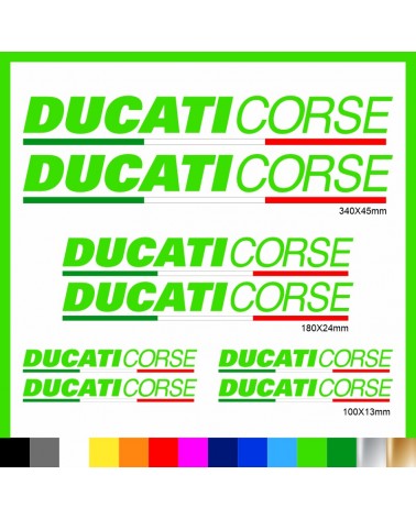 Kit Ducati Corse adesivi prespaziati + tricolore carena codone