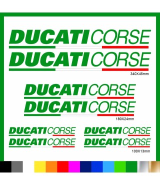 Kit Ducati Corse adesivi prespaziati + tricolore carena codone