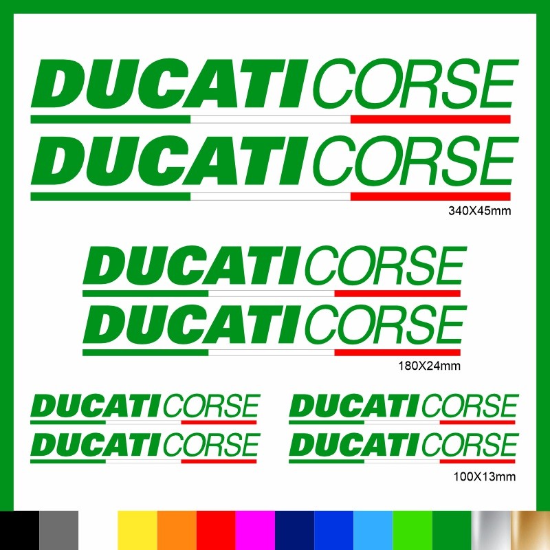 Kit Ducati Corse adesivi prespaziati + tricolore carena codone