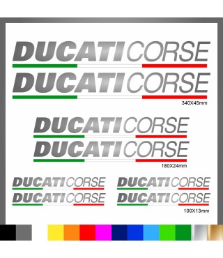 Kit Ducati Corse adesivi prespaziati + tricolore carena codone