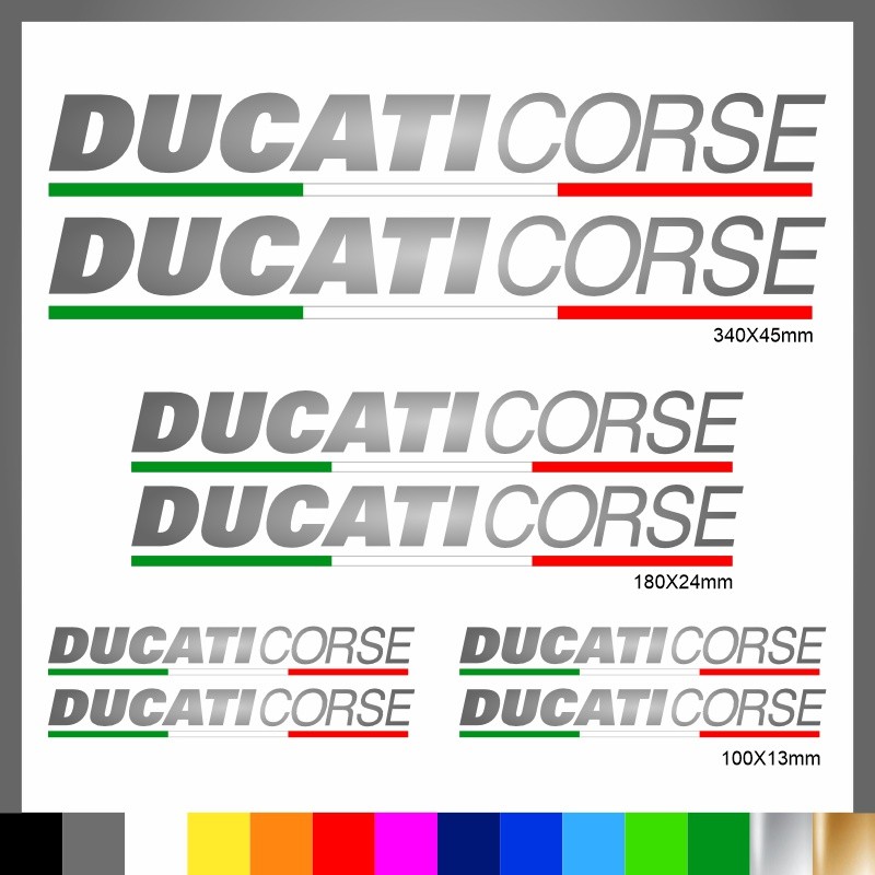 Kit Ducati Corse adesivi prespaziati + tricolore carena codone