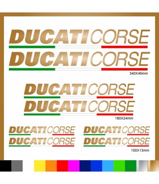 Kit Ducati Corse adesivi prespaziati + tricolore carena codone