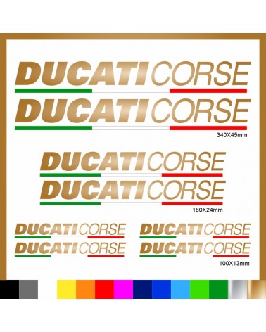 Kit Ducati Corse adesivi prespaziati + tricolore carena codone