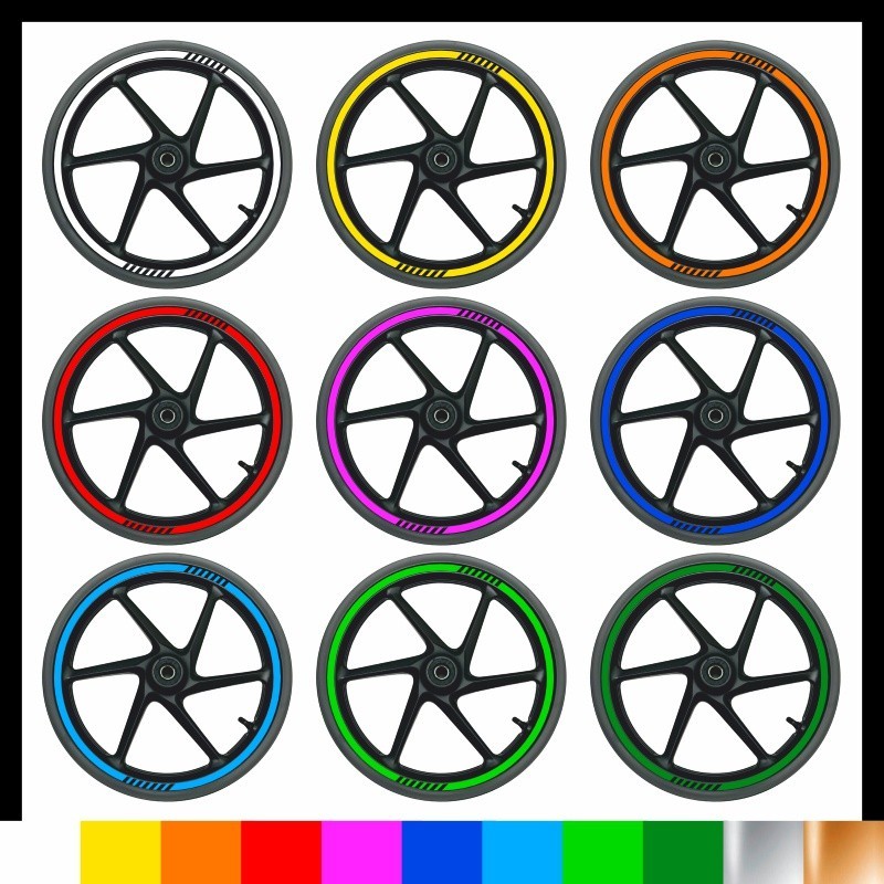 Kit adesivi cerchi stickers per ruote moto cerchioni strips