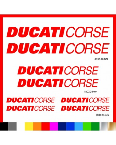 Kit Ducati Corse adesivi prespaziati carena codone serbatoio