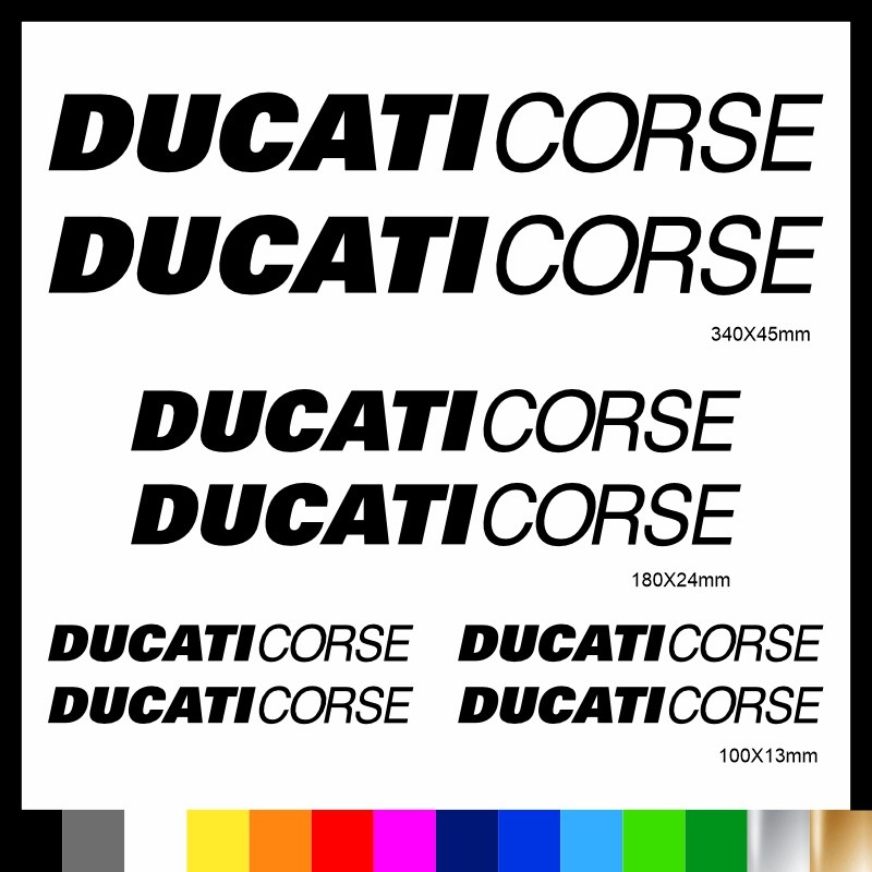 Kit Ducati Corse adesivi prespaziati carena codone serbatoio