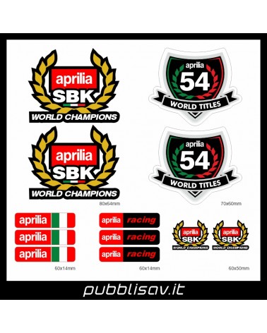 Kit Adesivi Aprilia Racing SBK World Champions Titles