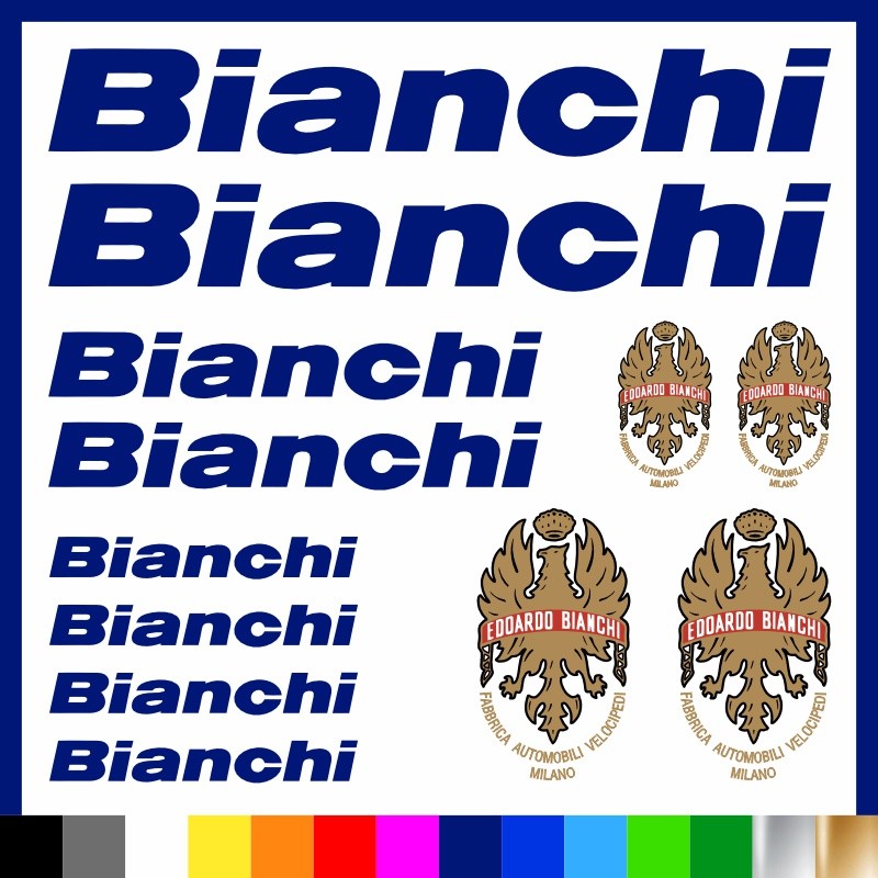 Kit Bianchi Logo adesivi prespaziati bici