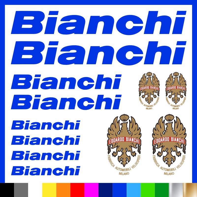 Kit Bianchi Logo adesivi prespaziati bici