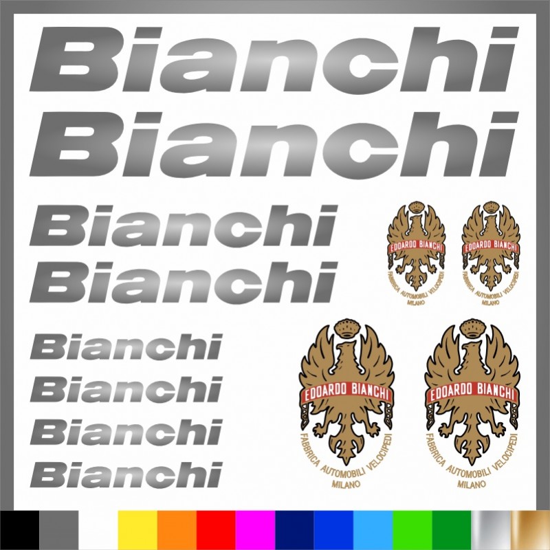 Kit Bianchi Logo adesivi prespaziati bici