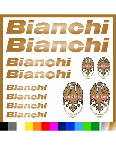 Kit Bianchi Logo adesivi prespaziati bici