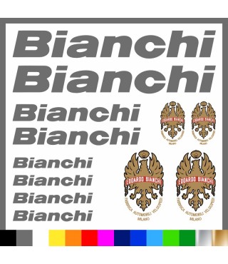 Kit Bianchi Logo adesivi prespaziati bici