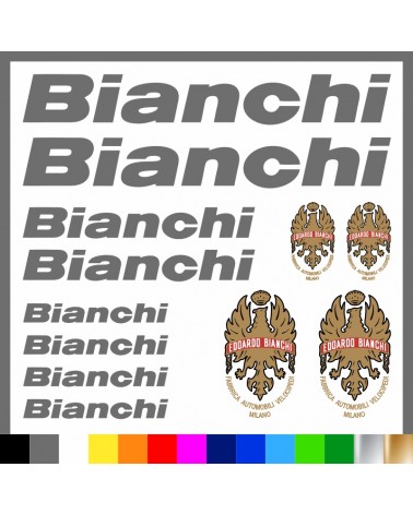 Kit Bianchi Logo adesivi prespaziati bici