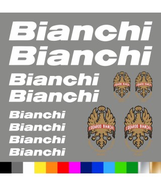 Kit Bianchi Logo adesivi prespaziati bici