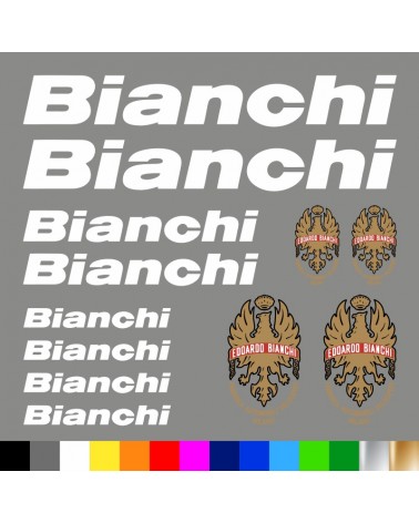 Kit Bianchi Logo adesivi prespaziati bici