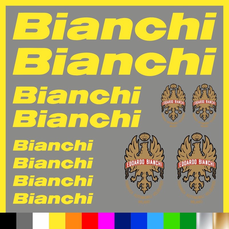 Kit Bianchi Logo adesivi prespaziati bici