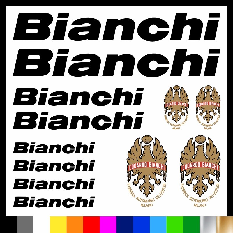 Kit Bianchi Logo adesivi prespaziati bici