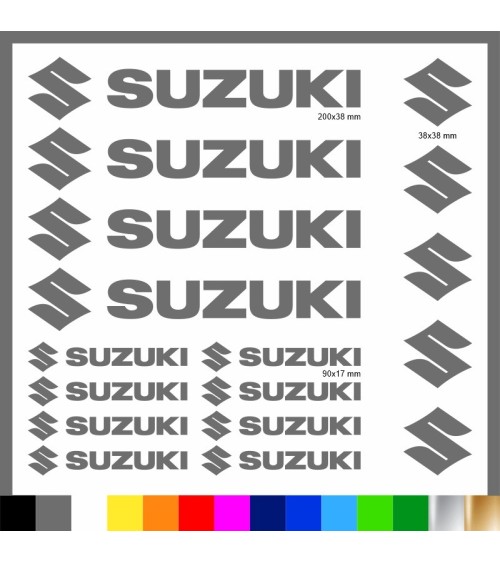 Kit Suzuki 17 Adesivi Decals Sticker Moto