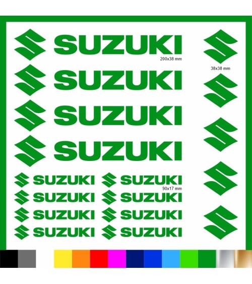 Kit Suzuki 17 Adesivi Decals Sticker Moto