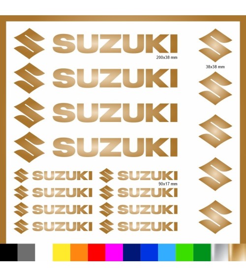 Kit Suzuki 17 Adesivi Decals Sticker Moto