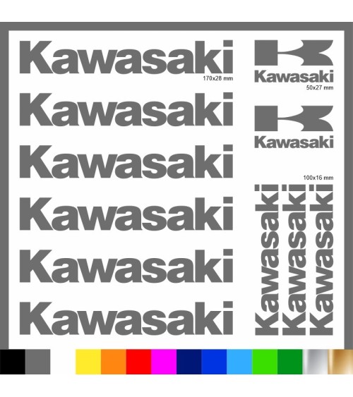 Kit Kawasaki 11 Adesivi Decals Sticker Moto | Pubblisav