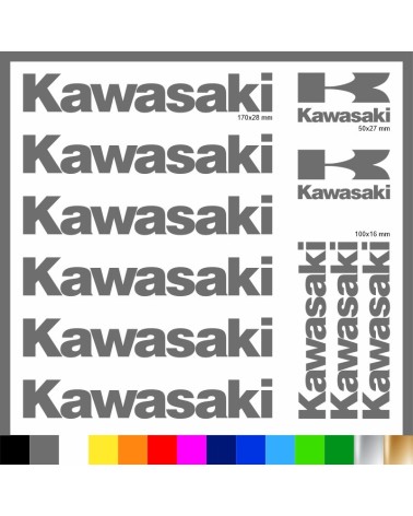 Kit Kawasaki 11 Adesivi Decals Sticker Moto | Pubblisav