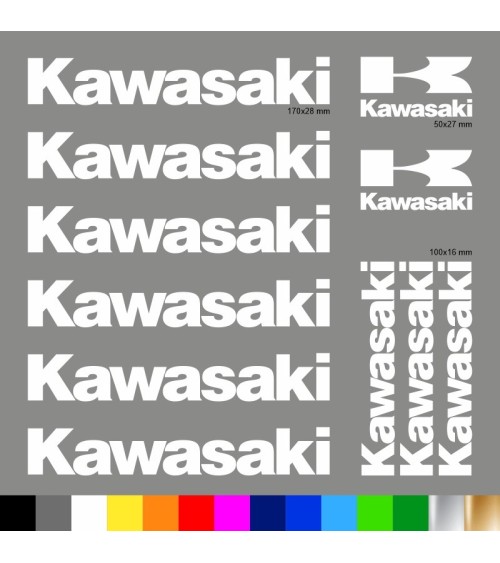 Kit Kawasaki 11 Adesivi Decals Sticker Moto | Pubblisav