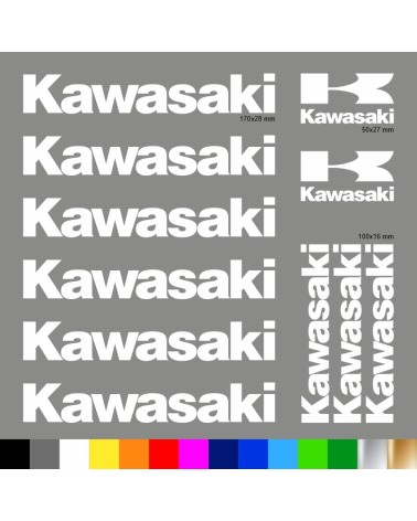 Kit Kawasaki 11 Adesivi Decals Sticker Moto | Pubblisav