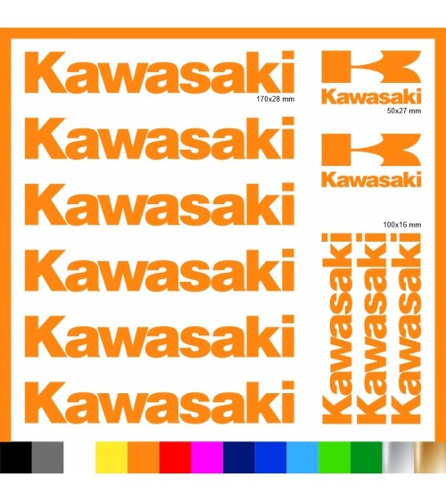 Kit Kawasaki 11 Adesivi Decals Sticker Moto