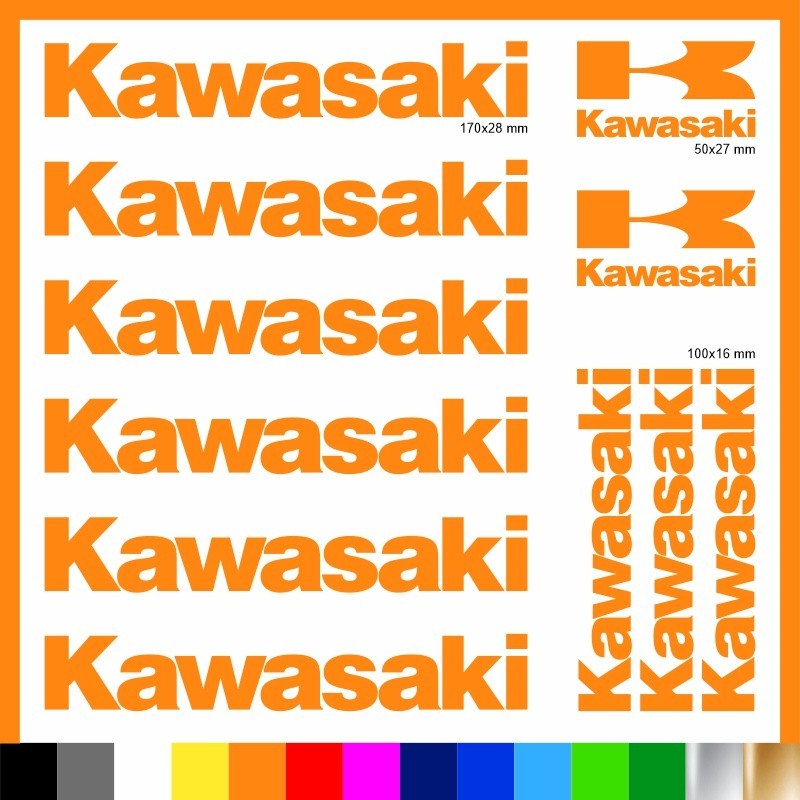 Kit Kawasaki 11 Adesivi Decals Sticker Moto