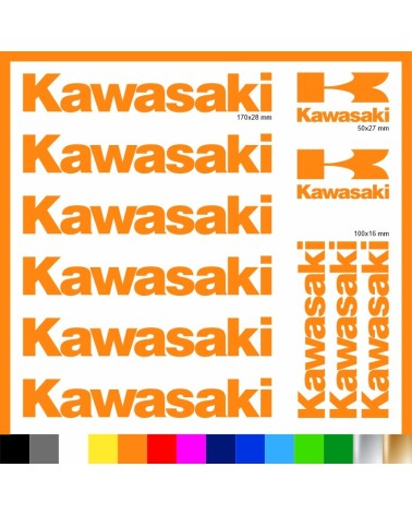 Kit Kawasaki 11 Adesivi Decals Sticker Moto