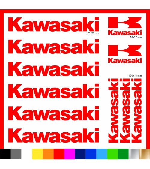 Kit Kawasaki 11 Adesivi Decals Sticker Moto | Pubblisav