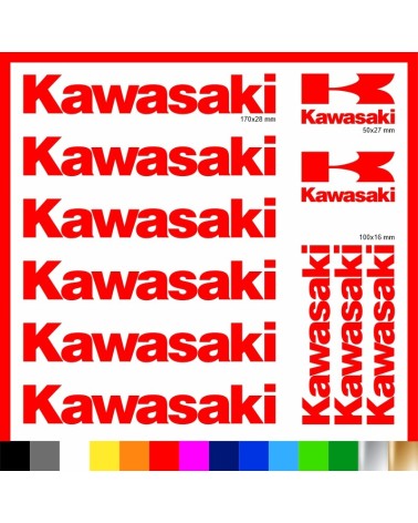 Kit Kawasaki 11 Adesivi Decals Sticker Moto | Pubblisav