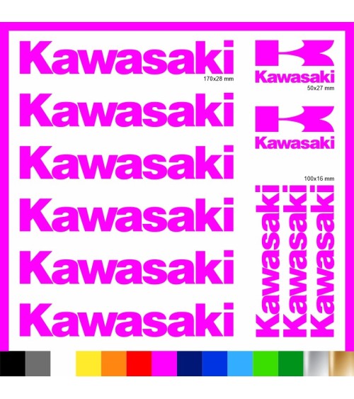 Kit Kawasaki 11 Adesivi Decals Sticker Moto
