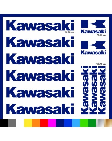 Kit Kawasaki 11 Adesivi Decals Sticker Moto
