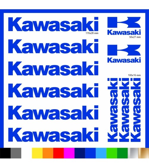 Kit Kawasaki 11 Adesivi Decals Sticker Moto | Pubblisav