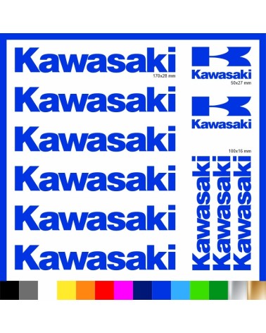 Kit Kawasaki 11 Adesivi Decals Sticker Moto | Pubblisav