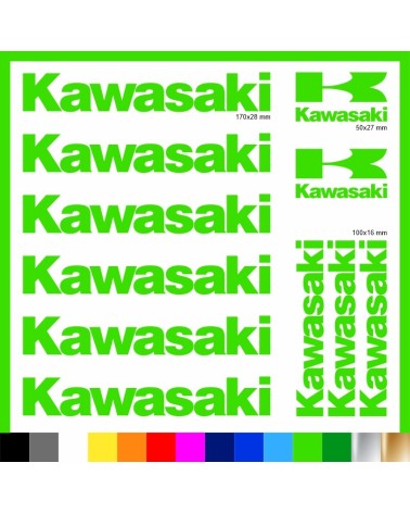 Kit Kawasaki 11 Adesivi Decals Sticker Moto | Pubblisav